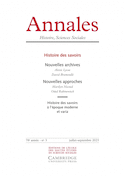 Annales histoire sciences sociales, 2023, no 03